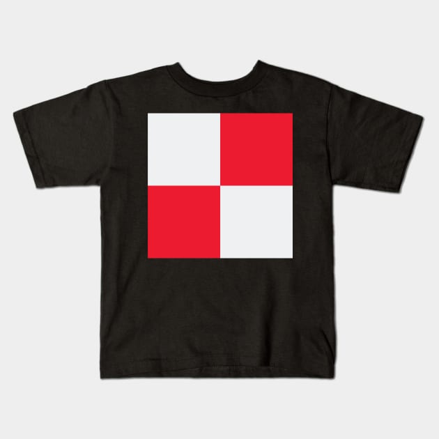 Sunderland Red and White Checkered Fan Flag Kids T-Shirt by Culture-Factory